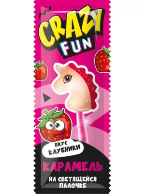CRAZY FUN КАРАМЕЛЬ НА ПАЛОЧКЕ В ФОРМЕ ЕДИНОРОГА 10Г ФИГУРНАЯ УТ56817/КОНФИТРЕЙД/ фото в интернет-аптеке Склад Лекарств