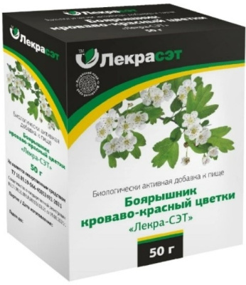 БОЯРЫШНИК КРОВАВО-КРАСНЫЙ ЦВЕТКИ 50Г/ЛЕКРА/ фото в интернет-аптеке Склад Лекарств