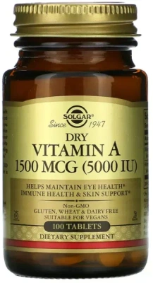 СОЛГАР СУХОЙ ВИТАМИН А 1500МКГ ТАБ 370МГ №100 фото в интернет-аптеке Склад Лекарств