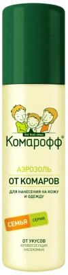 КОМАРОФФ АЭРОЗОЛЬ ОТ КОМАРОВ ДЛЯ ВСЕЙ СЕМЬИ 150МЛ фото в интернет-аптеке Склад Лекарств
