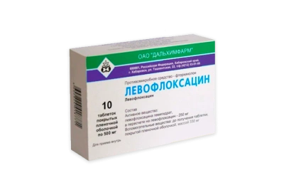 ЛЕВОФЛОКСАЦИН ТАБ П/О 500МГ №10/ДАЛЬХИМФАРМ/ фото в интернет-аптеке Склад Лекарств