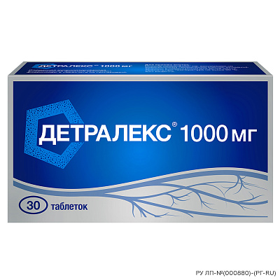 ДЕТРАЛЕКС ТАБ П/О 1000МГ №30