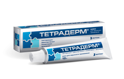 ТЕТРАДЕРМ КРЕМ Д/НАРУЖ ПРИМ 15Г фото в интернет-аптеке Склад Лекарств