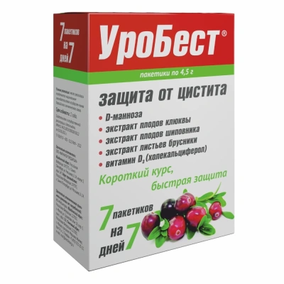 УРОБЕСТ ПОР Д/Р-РА ВНУТРЬ МАССОЙ 4,5Г ПАК №7 фото в интернет-аптеке Склад Лекарств