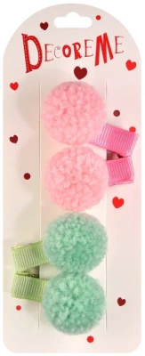 ЗАКОЛКА ДЛЯ ВОЛОС С ПОМПОНАМИ 3,5СМ МИКС 2-719/78 4ШТ фото в интернет-аптеке Склад Лекарств