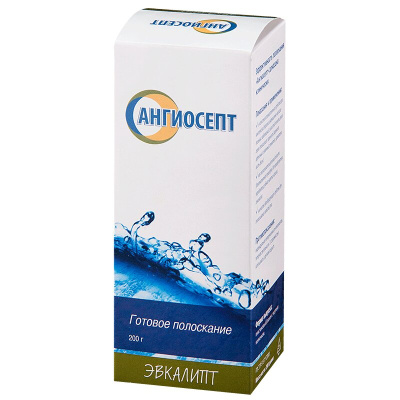 АНГИОСЕПТ ПОЛОСКАНИЕ ДЛЯ ПОЛОСТИ РТА ЗВКАЛИПТ 200МЛ фото в интернет-аптеке Склад Лекарств