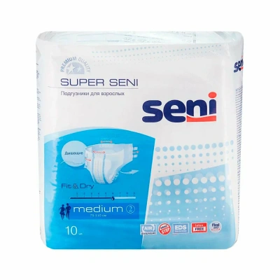 СЕНИ ПОДГУЗНИКИ ДЛЯ ВЗР СУПЕР ЭЙР М №10 75-110СМ Д фото в интернет-аптеке Склад Лекарств
