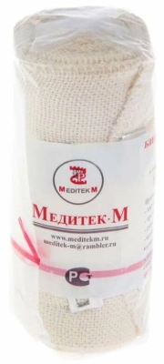 БИНТ ЭЛАСТ ВР С ЗАСТЕЖКОЙ 10СМХ200СМ/ МЕДИТЕК/ фото в интернет-аптеке Склад Лекарств