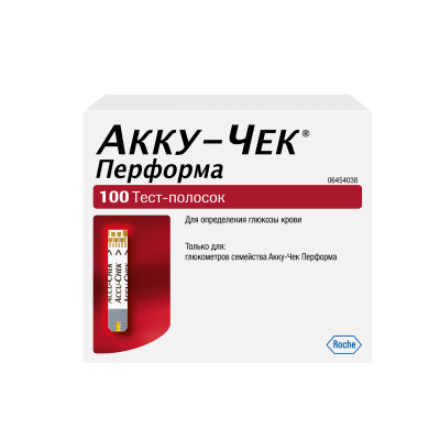 ТЕСТ-ПОЛОСКИ АККУ-ЧЕК ПЕРФОРМА №100 Д фото в интернет-аптеке Склад Лекарств
