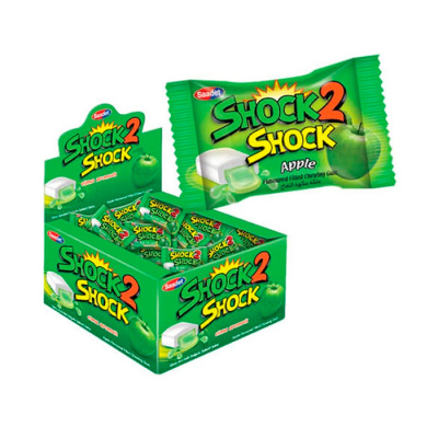 ЖЕВАТЕЛЬНАЯ РЕЗИНКА SHOCK 2 SHOCK ЯБЛОКО 4Г №100 Д фото в интернет-аптеке Склад Лекарств