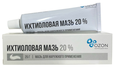 ИХТИОЛОВАЯ МАЗЬ 20% 25Г/ОЗОН/ фото в интернет-аптеке Склад Лекарств