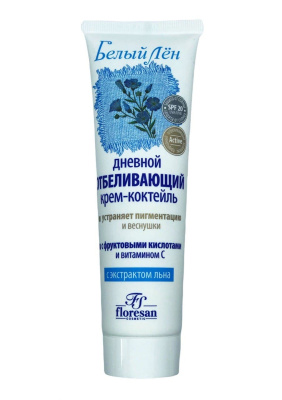 БЕЛЫЙ ЛЕН КРЕМ ДНЕВНОЙ ОТБЕЛИВАЮЩИЙ 100МЛ фото в интернет-аптеке Склад Лекарств