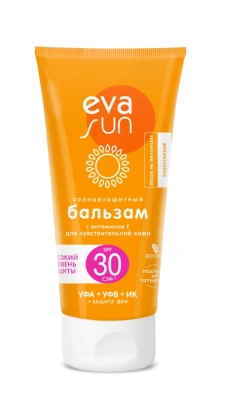БЕЛЛА ЕВА САН БАЛЬЗАМ СОЛНЦЕЗАЩИТНЫЙ С ВИТ Е Д/ЧУВСТ КОЖИ SPF30 150МЛ фото в интернет-аптеке Склад Лекарств