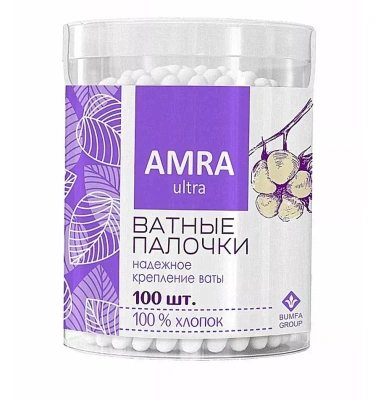ВАТНЫЕ ПАЛОЧКИ AMРA 100 ШТ фото в интернет-аптеке Склад Лекарств