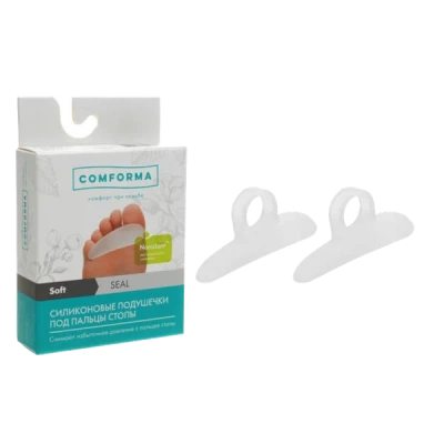 КОМФОРМА ПОДУШЕЧКИ СИЛИКОН ПОД ПАЛЬЦЫ СТОПЫ L C2710 фото в интернет-аптеке Склад Лекарств