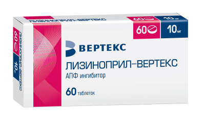 ЛИЗИНОПРИЛ-ВЕРТЕКС ТАБ 10МГ №60/ВЕРТЕКС/ фото в интернет-аптеке Склад Лекарств