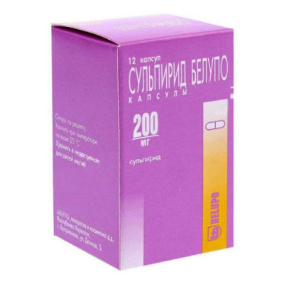 СУЛЬПИРИД КАПС 200МГ №12/БЕЛУПО/ фото в интернет-аптеке Склад Лекарств