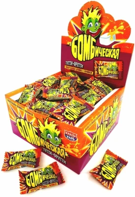 ЖЕВАТЕЛЬНАЯ РЕЗИНКА БОМБИЧЕСКИЕ ФРУКТЫ С НАЧИНКОЙ 20Г №24 Д фото в интернет-аптеке Склад Лекарств