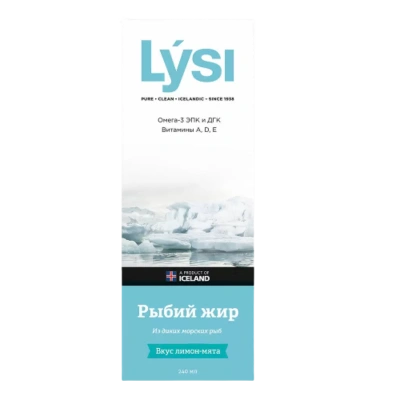 ЛИСИ ОМЕГА-3 РЫБИЙ ЖИР ВКУС ЛИМОН МЯТА 240МЛ фото в интернет-аптеке Склад Лекарств