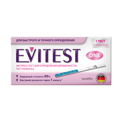 ТЕСТ Д/ОПР БЕРЕМЕННОСТИ ЭВИТЕСТ ВАН №1 фото в интернет-аптеке Склад Лекарств