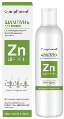 КОМПЛИМЕНТ ЦИНК+ ШАМПУНЬ ОТ ВСЕХ ВИД ПЕРХОТИ 200МЛ/797422/15 фото в интернет-аптеке Склад Лекарств
