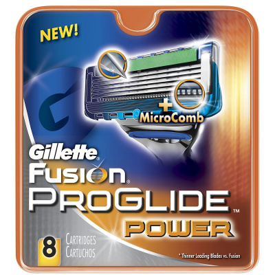 ДЖИЛЛЕТ FUSION PROGLIDE POWER КАССЕТЫ №8 фото в интернет-аптеке Склад Лекарств