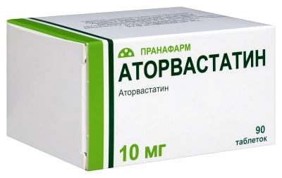АТОРВАСТАТИН ТАБ П/П/О 10МГ №90/ПРАНАФАРМ/ фото в интернет-аптеке Склад Лекарств