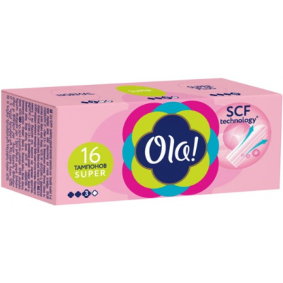ОЛА ТАМПОНЫ СУПЕР ШЕЛКОВИСТАЯ ПОВЕРХНОСТЬ №16 фото в интернет-аптеке Склад Лекарств