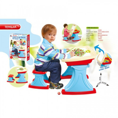 ИГРУШКА ИГРОВОЙ СТОЛИК ДЛЯ ТВОРЧЕСТВА СКАМЕЕЧКА В/К 628-23 фото в интернет-аптеке Склад Лекарств