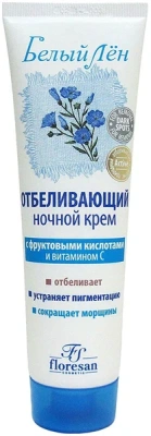 БЕЛЫЙ ЛЕН КРЕМ ОТБЕЛИВАЮЩИЙ НОЧНОЙ 100 МЛ фото в интернет-аптеке Склад Лекарств