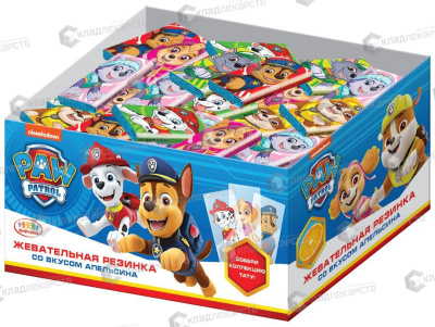 ЩЕНЯЧИЙ ПАТРУЛЬ ЖЕВАТЕЛЬНАЯ РЕЗИНКА НЕДРАЖ С ТАТУ 10/100 2,5Г фото в интернет-аптеке Склад Лекарств