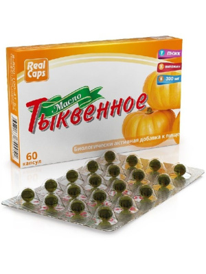 ТЫКВЕННОЕ МАСЛО КАПС 300МГ №60/РЕАЛКАПС/ фото в интернет-аптеке Склад Лекарств