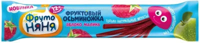 ФРУТОНЯНЯ ФРУКТОВЫЕ КУСОЧКИ ОСЬМИНОЖКА ЯБЛОКО МАЛИНА 12МЕС+16Г фото в интернет-аптеке Склад Лекарств