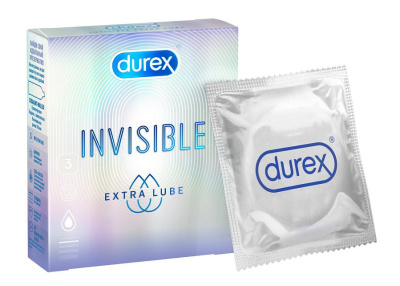 ПРЕЗЕРВАТИВЫ ДЮРЕКС INVISIBLE EXTRA LUBE №3 фото в интернет-аптеке Склад Лекарств
