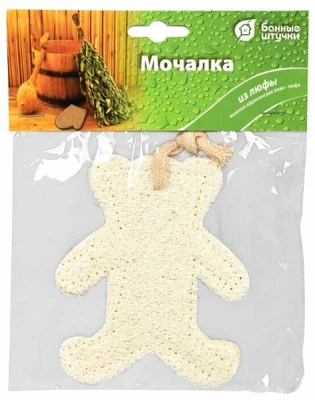 БАННЫЕ ШТУЧКИ МОЧАЛКА ИЗ ЛЮФЫ МИШКА 40124 фото в интернет-аптеке Склад Лекарств