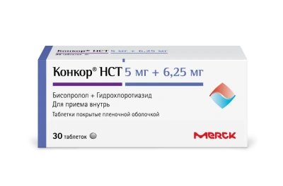 КОНКОР НСТ ТАБ 5МГ+6,25МГ №30 фото в интернет-аптеке Склад Лекарств