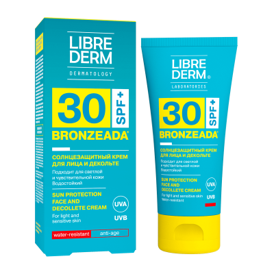 ЛИБРИДЕРМ БРОНЗИАДА С/З КРЕМ Д/ЛИЦА И ДЕКОЛЬТЕ SPF30 50МЛ фото в интернет-аптеке Склад Лекарств
