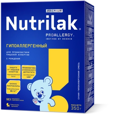 НУТРИЛАК ПРЕМИУМ ГИПОАЛЛЕРГЕННЫЙ СМЕСЬ СУХАЯ 0МЕС+350Г фото в интернет-аптеке Склад Лекарств