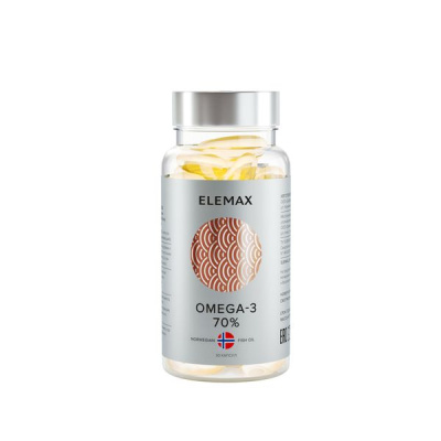 ЭЛЕМАКС OMEGA-3 70% ОМЕГА-3 ВЫСОКОЙ КОНЦЕНТРАЦИИ КАПС N30 фото в интернет-аптеке Склад Лекарств
