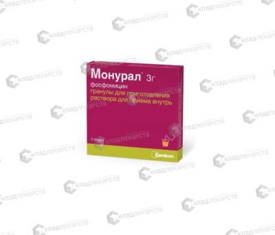 МОНУРАЛ ГРАНУЛЫ Д/Р-РА ВНУТРЬ ПАК 3Г №2 Д фото в интернет-аптеке Склад Лекарств