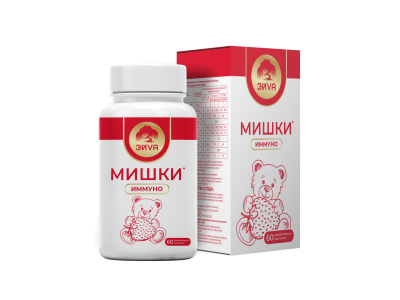 МИШКИ ИММУНО ЖЕВ ПАСТИЛКИ СО ВКУСОМ КЛУБНИКИ №60/ЭЙVА/ЭЙВА/ фото в интернет-аптеке Склад Лекарств