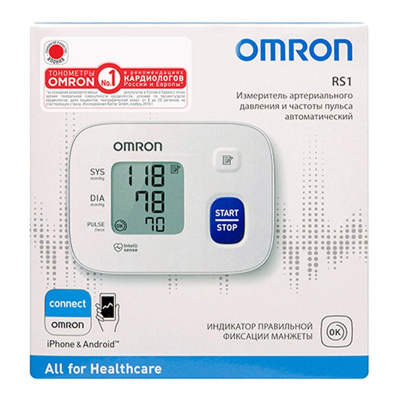 ОМРОН ТОНОМЕТР RS1 НА ЗАПЯСТЬЕ БЕЗ АДАПТЕРА НЕМ-6120-RU фото в интернет-аптеке Склад Лекарств