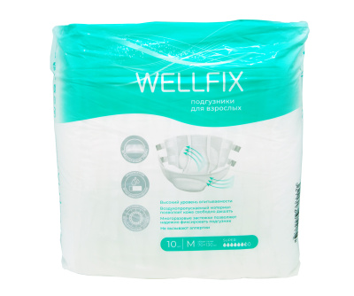 ВЕЛЛФИКС ПОДГУЗНИКИ ДЛЯ ВЗР M 70-130СМ №10 фото в интернет-аптеке Склад Лекарств