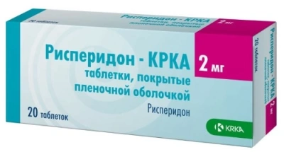 РИСПЕРИДОН ТАБ П/О 2МГ №20/КРКА/ фото в интернет-аптеке Склад Лекарств
