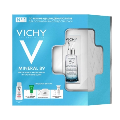 ВИШИ НАБОР MINERAL 89:ГЕЛЬ-СЫВОР 50МЛ+МИЦ/ВОДА Д/ЧУВСТ КОЖИ 100МЛ+NORMADERM ГЕЛЬ ОЧИЩ 15МЛ+КРЕМ 72Ч 15МЛ+ФЛЮИД SPF50+ 3МЛ фото в интернет-аптеке Склад Лекарств