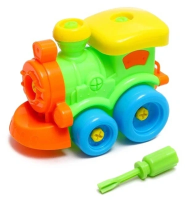 ИГРУШКА КОНСТРУКТОР ВИНТОВОЙ ПАРОВОЗИК С ОТВЁРТКОЙ 18 ДЕТАЛЕЙ МИКС 9223701 фото в интернет-аптеке Склад Лекарств