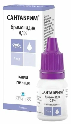 САНТАБРИМ КАПЛИ ГЛАЗНЫЕ 0,1% 5МЛ фото в интернет-аптеке Склад Лекарств