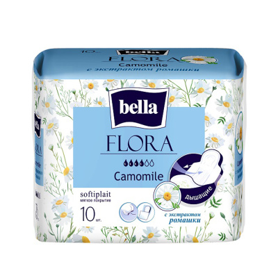 БЕЛЛА ПРОКЛАДКИ FLORA CAMOMILE С ЭКСТРАКТОМ РОМАШКИ №10 фото в интернет-аптеке Склад Лекарств