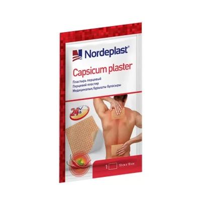 НОРДЕПЛАСТ ПЛАСТЫРЬ ПЕРЦОВЫЙ 10СМ Х 18СМ фото в интернет-аптеке Склад Лекарств