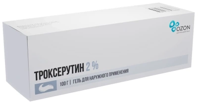ТРОКСЕРУТИН ГЕЛЬ 2% 100Г/ОЗОН/ фото в интернет-аптеке Склад Лекарств